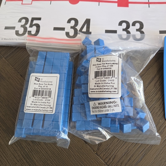 NEW SI Manufacturing Learning Resources Base 10 & More Grade 2 Math Set - Picture 2 of 7